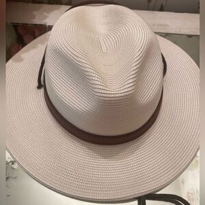 Kooringal Sun Hat - S/M white , black , poly UPF 50